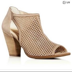 Paul Green Tianna Suede Open Toed Cut Out Shoe Boots size 9 US/ 6 1/2 UK